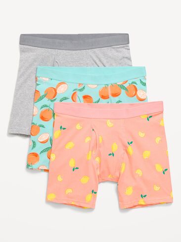Old Navy Printed Boxer-Brief Underwear 3-Pack -- 6.25-inch inseam - CITRUS ORANGE in Saudi Arabia