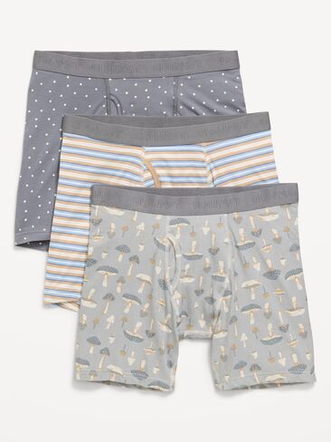 ملابس داخلية بوكسر مطبوعة من Old Navy 3 قطع - درزة داخلية 6.25 بوصة - فطر in Saudi Arabia
