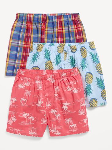 Old Navy 3-Pack Soft-Washed Boxer Shorts -- 3.5-inch inseam - Tropical in Saudi Arabia