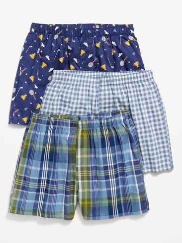 Old Navy 3-Pack Soft-Washed Boxer Shorts -- 3.5-inch inseam - Blue Golfer in Saudi Arabia