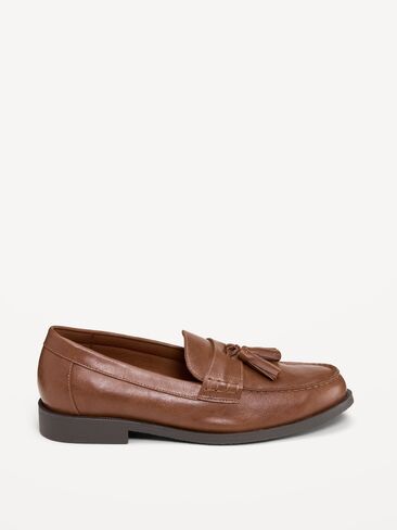Old Navy Faux-Leather Tassel Loafers for Men - Chestnut in Saudi Arabia