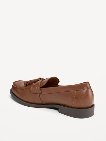 Old Navy Faux-Leather Tassel Loafers for Men - Chestnut in Saudi Arabia