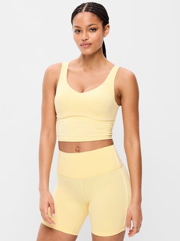 Old Navy StudioSmooth Seamed Longline Top - Butter Yellow in Saudi Arabia