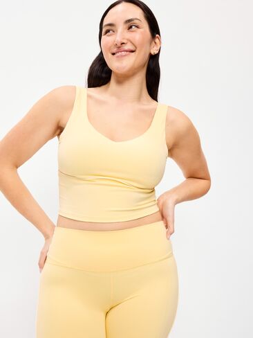 Old Navy StudioSmooth Seamed Longline Top - Butter Yellow in Saudi Arabia