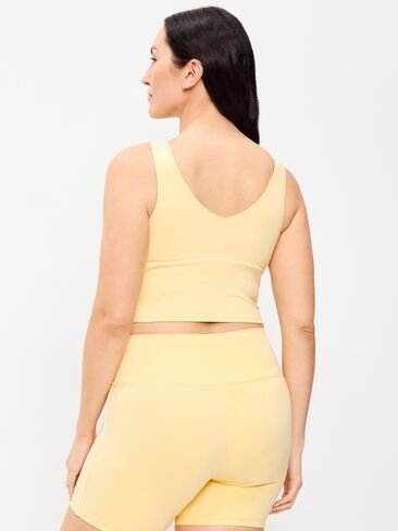 Old Navy StudioSmooth Seamed Longline Top - Butter Yellow in Saudi Arabia