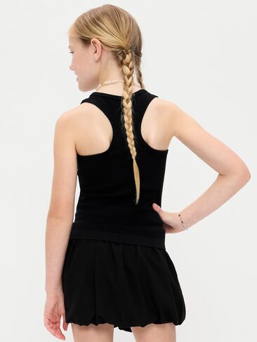 Old Navy Fitted Seamless Ribbed Racerback Performance Top for Girls - Black Jack in Saudi Arabia