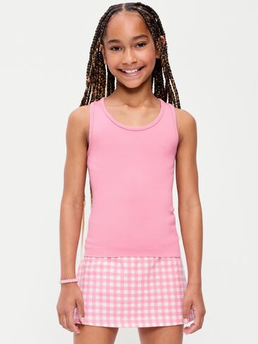 بلوزة أداء مضلعة بدون خياطة من Old Navy للفتيات من Old Navy - زهرة مضغوطة in Saudi Arabia