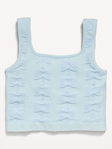 Old Navy Seamless Longline Bow Bra for Girls - Arctic Air in Saudi Arabia