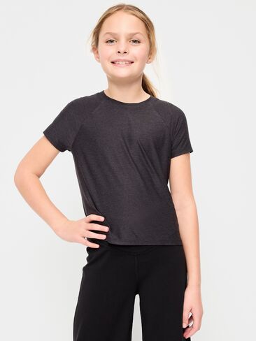 Old Navy CloudMotion Short-Sleeve T-Shirt for Girls - Black Jack in Saudi Arabia