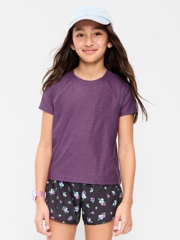 Old Navy CloudMotion Short-Sleeve T-Shirt for Girls - VINTAGE VIOLET in Saudi Arabia