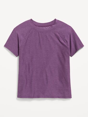 Old Navy CloudMotion Short-Sleeve T-Shirt for Girls - VINTAGE VIOLET in Saudi Arabia
