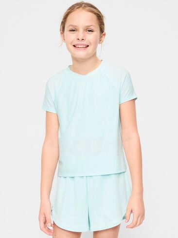 Old Navy CloudMotion Short-Sleeve T-Shirt for Girls - Arctic Air in Saudi Arabia