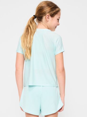 Old Navy CloudMotion Short-Sleeve T-Shirt for Girls - Arctic Air in Saudi Arabia