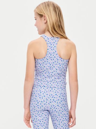حمالة صدر رياضية PowerSoft Longline للبنات من Old Navy - زهور أرجوانية in Kuwait
