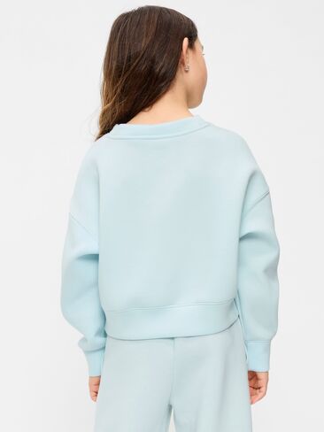 Old Navy Bounce Fleece V-Neck Sweatshirt for Girls - Arctic Air in Saudi Arabia