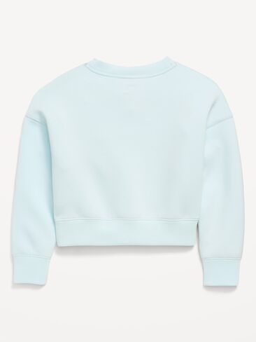Old Navy Bounce Fleece V-Neck Sweatshirt for Girls - Arctic Air in Saudi Arabia