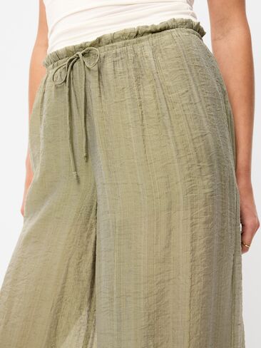 بنطلون حريم شيفون شفاف عالي الخصر من Old Navy - أعشاب مجففة in Saudi Arabia