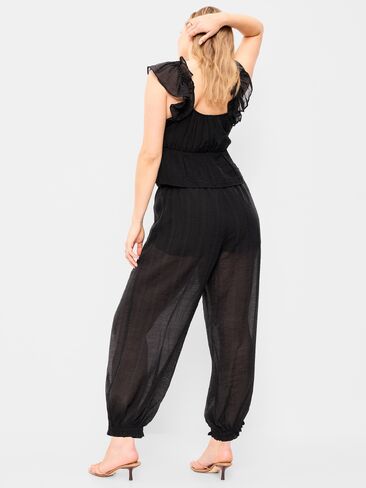 Old Navy High-Waisted Sheer Chiffon Harem Pants - Black Jack in Saudi Arabia