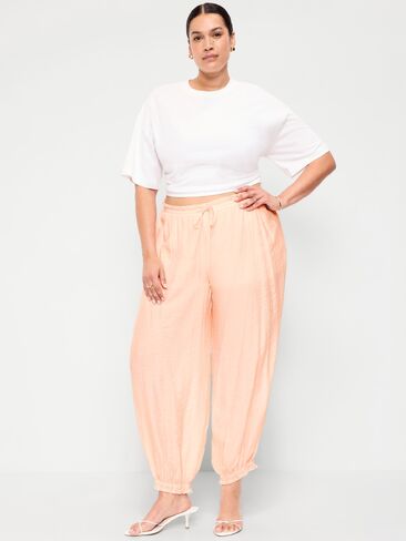 بنطال حريم شيفون شفاف عالي الخصر من Old Navy - جيلاتو خوخ in Saudi Arabia