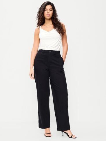 Old Navy High-Waisted OGC Chino Full Length Straight Pants - Black Jack in Saudi Arabia