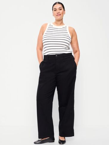 Old Navy High-Waisted OGC Chino Full Length Straight Pants - Black Jack in Saudi Arabia