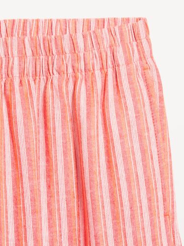 بنطال Old Navy عالي الخصر مصنوع من مزيج الكتان وواسع الساق - شريط برتقالي in Saudi Arabia