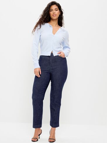 Old Navy High-Waisted Pixie Straight Pants - Dark Wash in Saudi Arabia