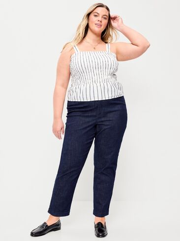 Old Navy High-Waisted Pixie Straight Pants - Dark Wash in Saudi Arabia