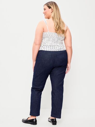 Old Navy High-Waisted Pixie Straight Pants - Dark Wash in Saudi Arabia