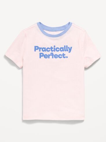 Old Navy Short-Sleeve Graphic T-Shirt for Toddler Girls - PASTEL PINK in Saudi Arabia