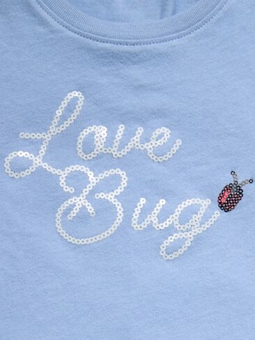 تي شيرت برسومات بأكمام قصيرة من Old Navy للفتيات الصغيرات - كيانيت in Kuwait