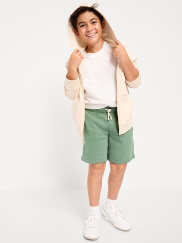 Old Navy Above Knee Fleece Jogger Shorts for Boys - Dark Green in Saudi Arabia