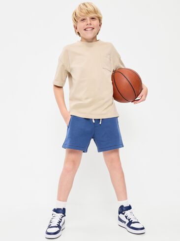 Old Navy Above Knee Fleece Jogger Shorts for Boys - Pacific Blue in Saudi Arabia
