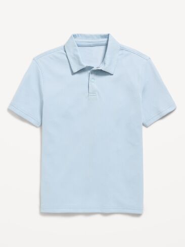 قميص بولو شبكي بأكمام قصيرة من Old Navy للأولاد - CHAMBRAY SKY in Saudi Arabia