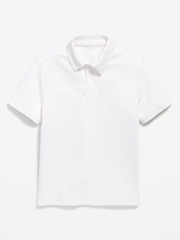Old Navy Short-Sleeve Textured Mesh Polo Shirt for Boys - White Lilies in Saudi Arabia
