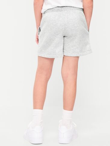 Old Navy Favorite Fleece Above Knee Jogger Shorts for Boys - Medium Heather Gray in Saudi Arabia