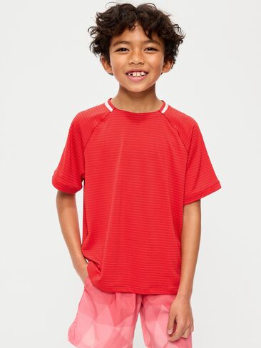 تيشيرت شبكي بأكمام قصيرة للاولاد من Old Navy - احمر سكوتي in Saudi Arabia