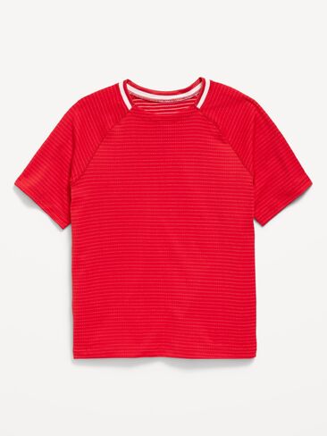 تيشيرت شبكي بأكمام قصيرة للاولاد من Old Navy - احمر سكوتي in Saudi Arabia