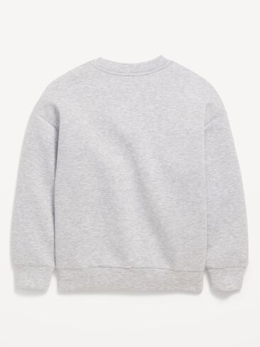 Old Navy Bounce Fleece Oversized Sweatshirt for Boys - Light Heather Gray in Saudi Arabia