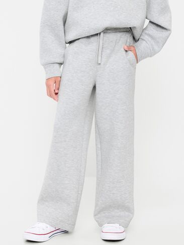 بنطلون رياضي فضفاض للغاية من Old Navy Bounce Fleece للأولاد - رمادي فاتح منقط in Saudi Arabia