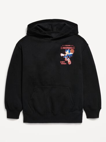 بلوفر بغطاء للرأس مقاس كبير جدًا للأطفال من Old Navy Sonic The Hedgehog™ - بلاك جاك in Saudi Arabia