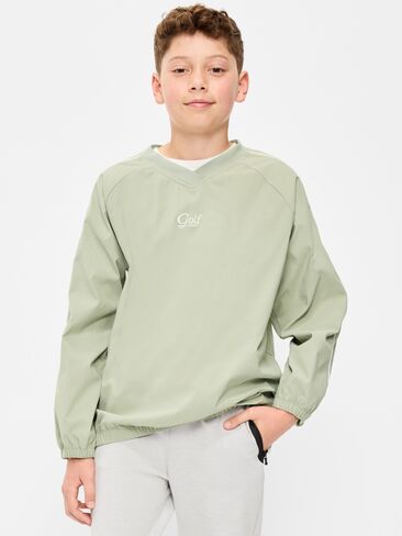 بلوفر Old Navy كبير الحجم برقبة على شكل حرف V للأولاد - أعشاب البحر الباهتة in Saudi Arabia