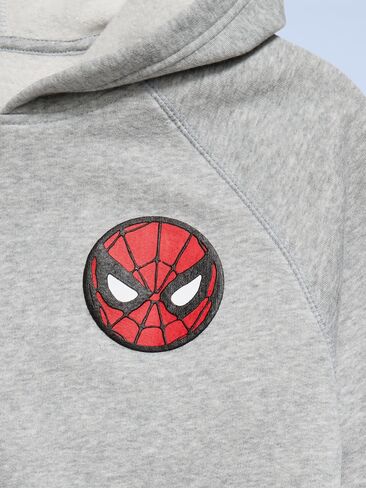 بلوفر بغطاء للرأس مقاس كبير للأولاد من Old Navy x Marvel Spider-Man - رمادي منقط in Saudi Arabia