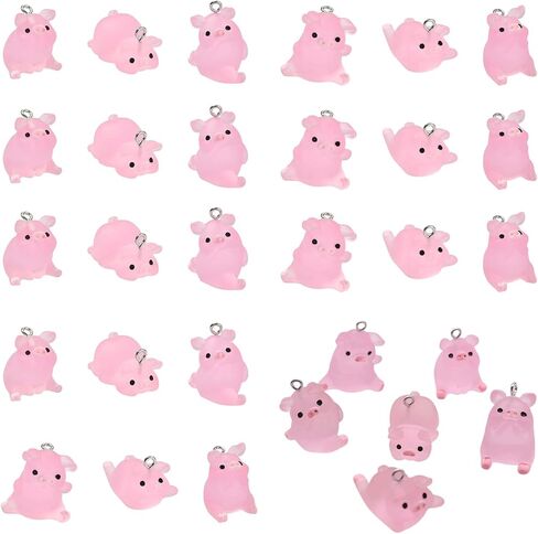 50PCS Luminous Resin Ducks Charms, Mini Yellow Luminous Ducks Resin Pendants, Cute Animal Pendants Bulk, Kawaii Duck Dangle Charms for Necklace Bracelet Earrings Jewelry Making DIY Crafts in Saudi Arabia
