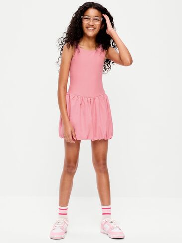 Old Navy PowerSoft Sleeveless Bubble Athletic Dress for Girls - Pressed Flower in Kuwait