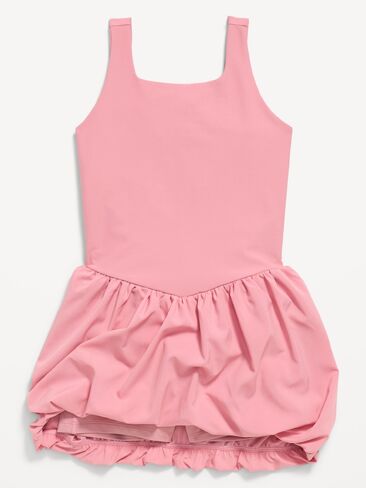 Old Navy PowerSoft Sleeveless Bubble Athletic Dress for Girls - Pressed Flower in Kuwait