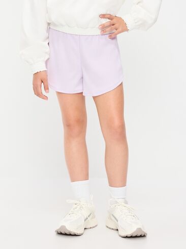 Old Navy High-Waisted Mesh Dolphin-Hem Shorts for Girls - Lilac Ice in Saudi Arabia