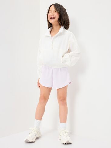 Old Navy High-Waisted Mesh Dolphin-Hem Shorts for Girls - Lilac Ice in Saudi Arabia