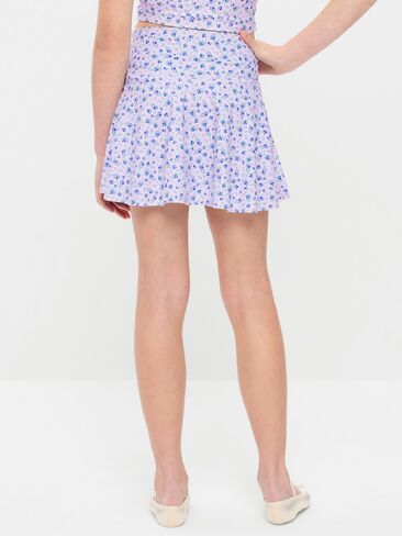 Old Navy High-Waisted PowerSoft Skort for Girls - Purple Floral in Saudi Arabia