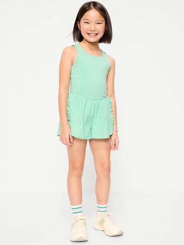 Old Navy PowerChill Sleeveless Ruffle-Trim Romper for Girls - PALO VERDE in Saudi Arabia